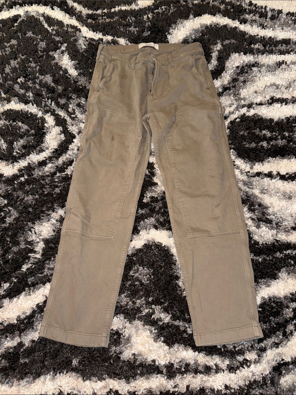 Hollister Loose Fit Double Front Taupe Work Pant 31x32
